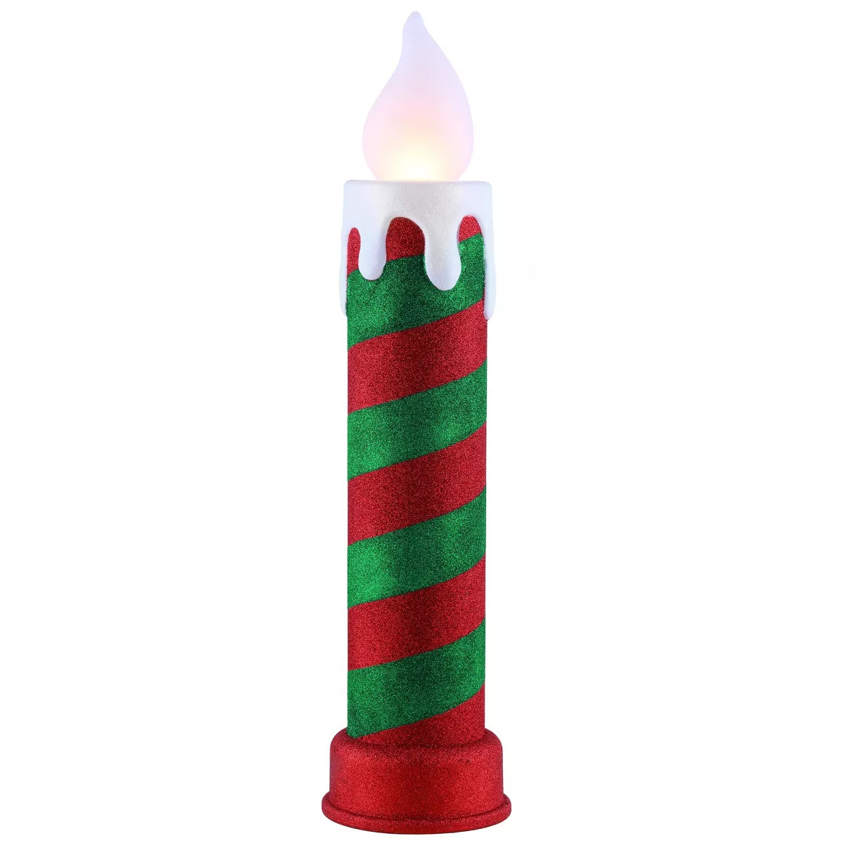 Mr. Christmas 24" Glittery Blow Mold LED Stripe Candle Outdoor Christmas Decoration | Target