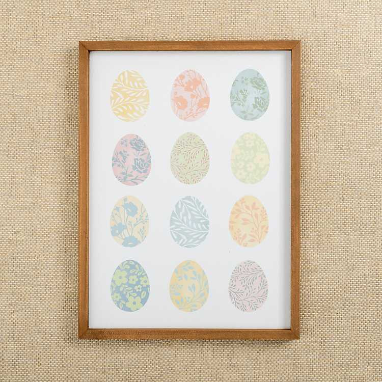 Floral Easter Eggs Framed Art Print | Kirkland's Home