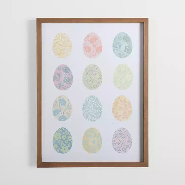 Floral Easter Eggs Framed Art Print | Kirkland's Home