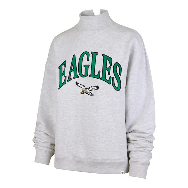 PHILADELPHIA EAGLES HISTORIC VANTAGE '47 MOCK NECK PULLOVER WOMENS | '47Brand