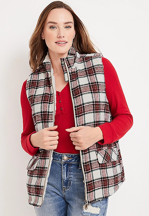 Buffalo Plaid Vest | Maurices