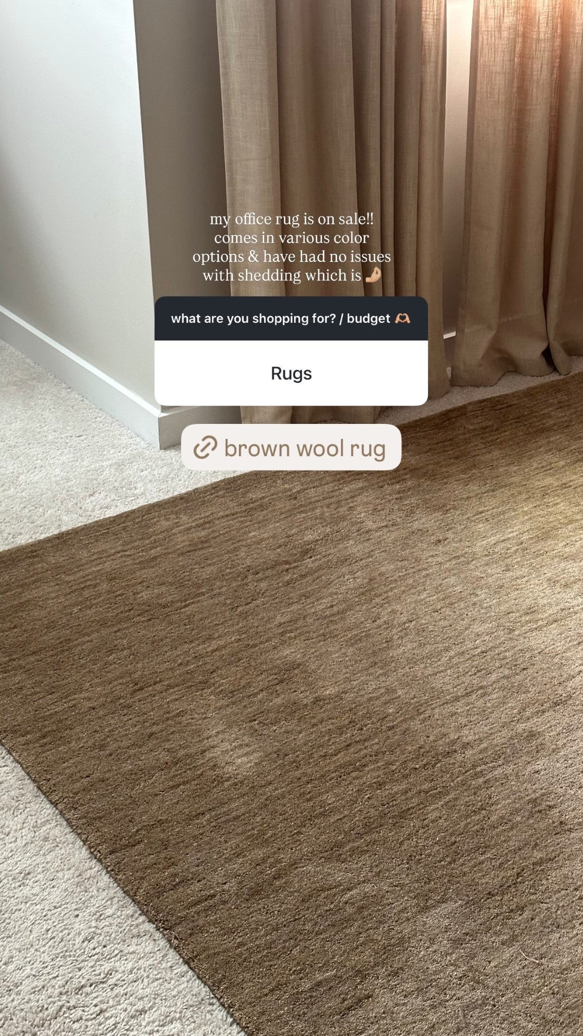 my office rug is on sale!! comes in various color options & have had no issues with shedding which is 🤌🏼