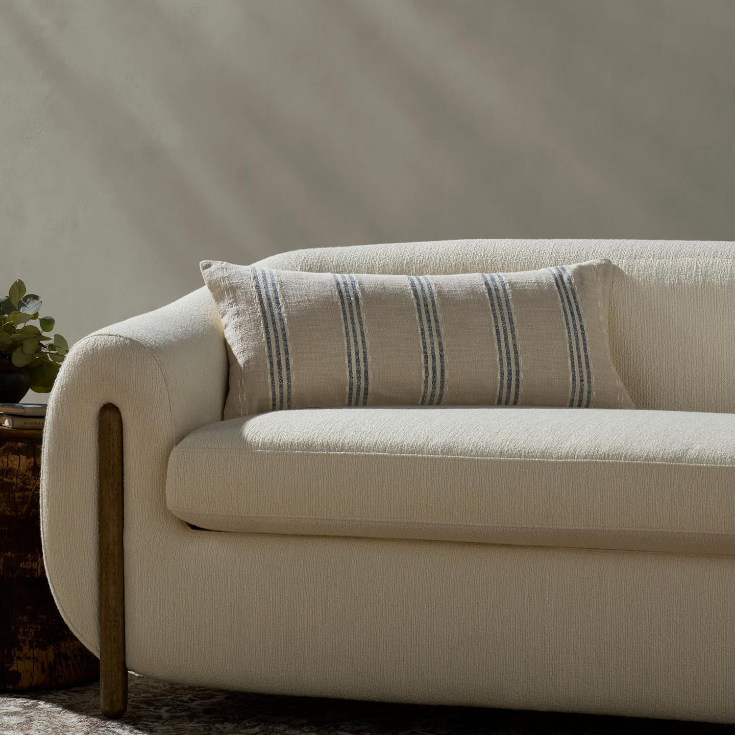 Loloi Magnolia Home Lincoln Natural/Blue 12'' x 27'' Cover w/Down Pillow | Amazon (US)