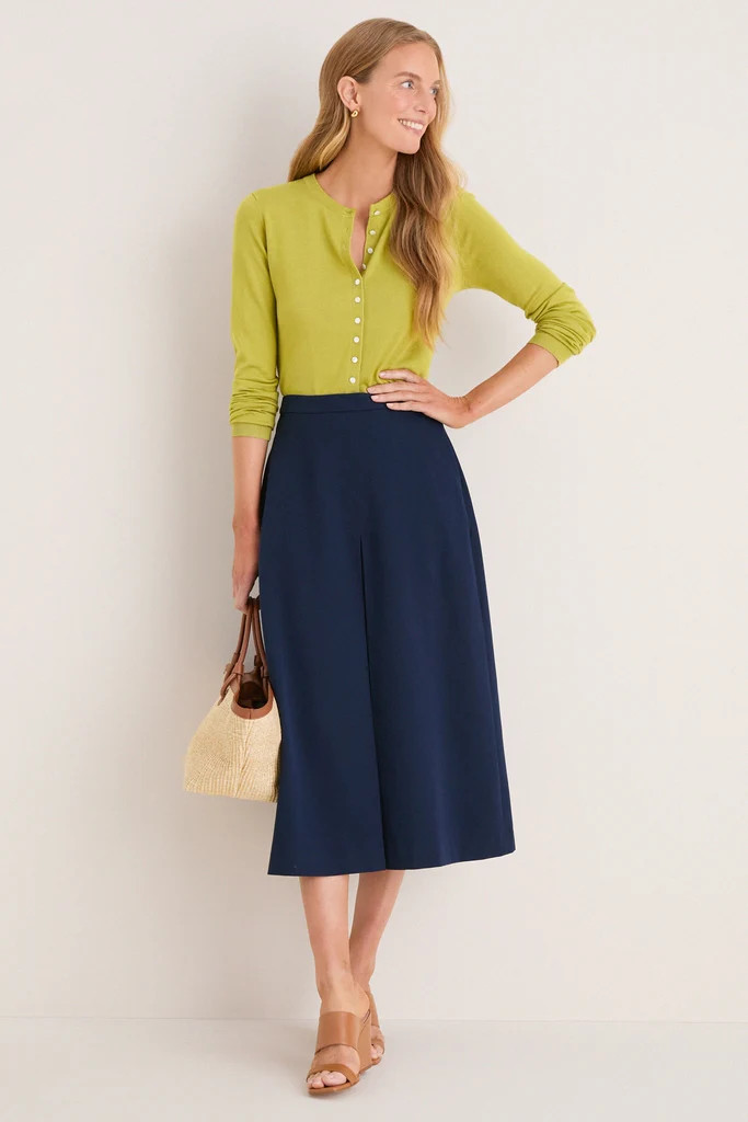 Navy Phoebe Midi Skirt | Tuckernuck (US)