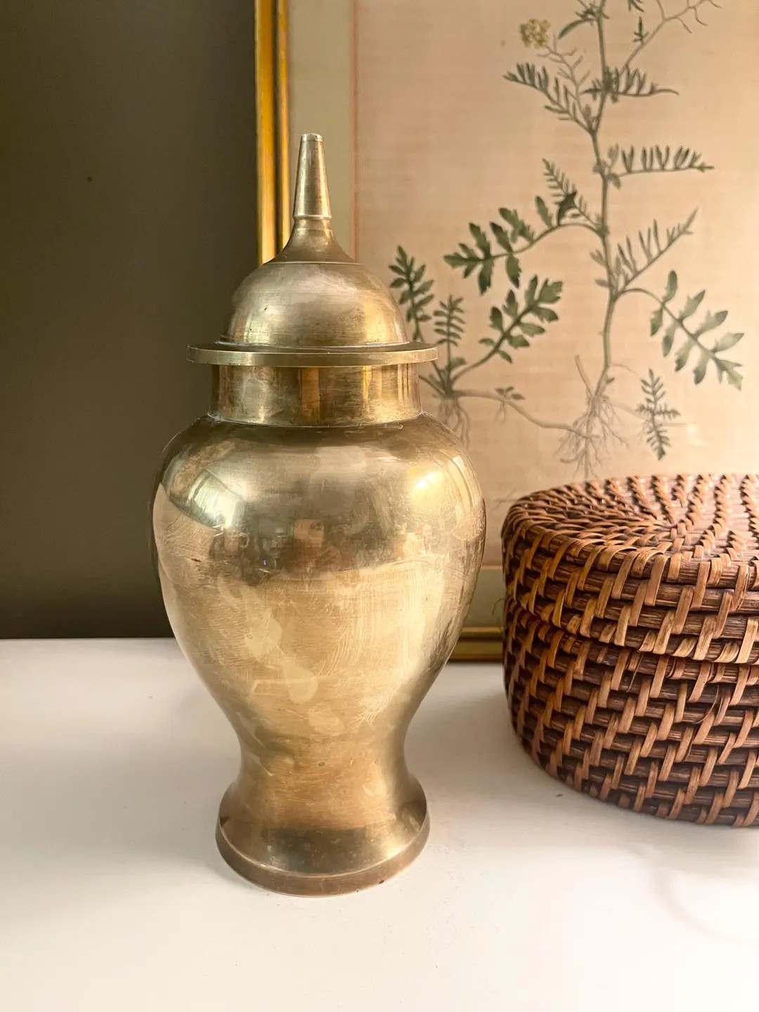 Vintage Brass Ginger Jar, Chinoiserie, Grandmillennial Decor | Etsy (US)