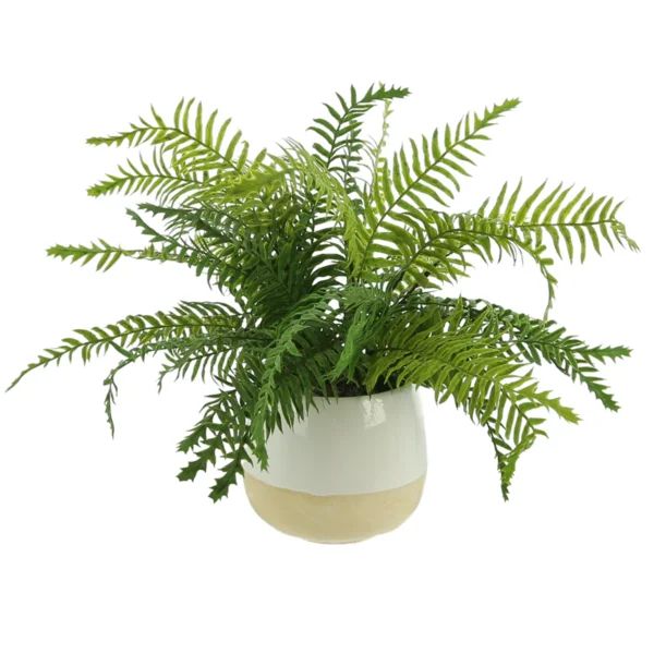 10" Artificial Fern Plant in Decorative Vase | Wayfair North America