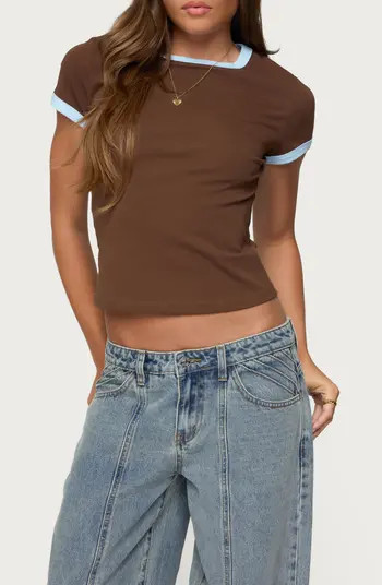 Zeke Stretch Cotton Ringer T-Shirt | Nordstrom