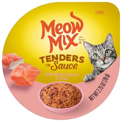 Meow Mix Tender Favorites Wet Cat Food Salmon & Crab - 2.75oz | Target