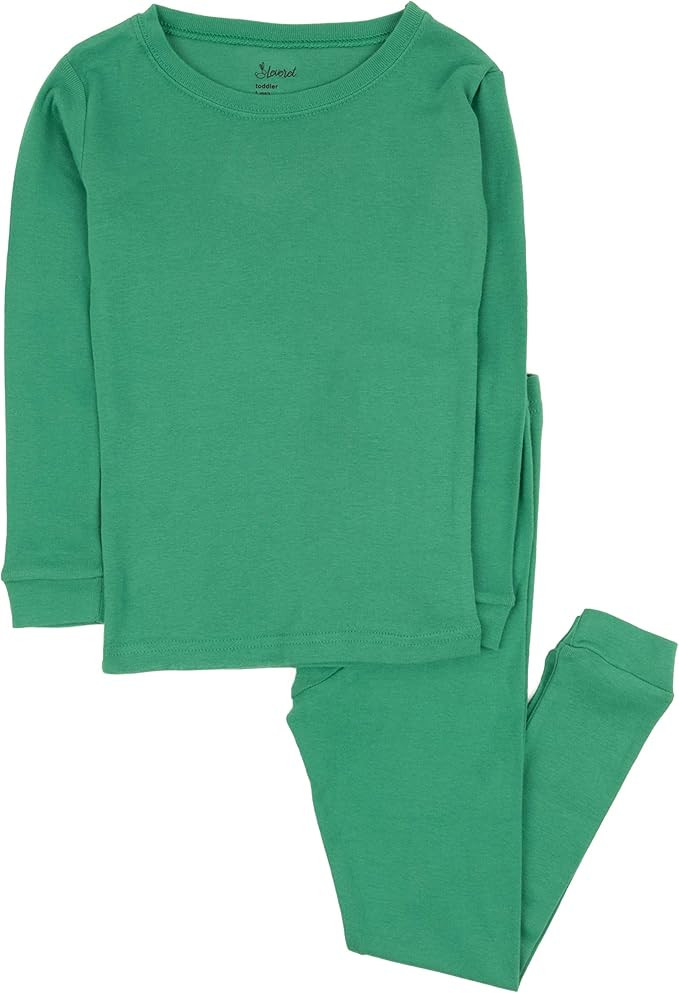 Leveret Kids Pajamas Boys & Girls Solid Colors 2 Piece Pajama Set 100% Cotton (Size 2-14 Years) | Amazon (US)