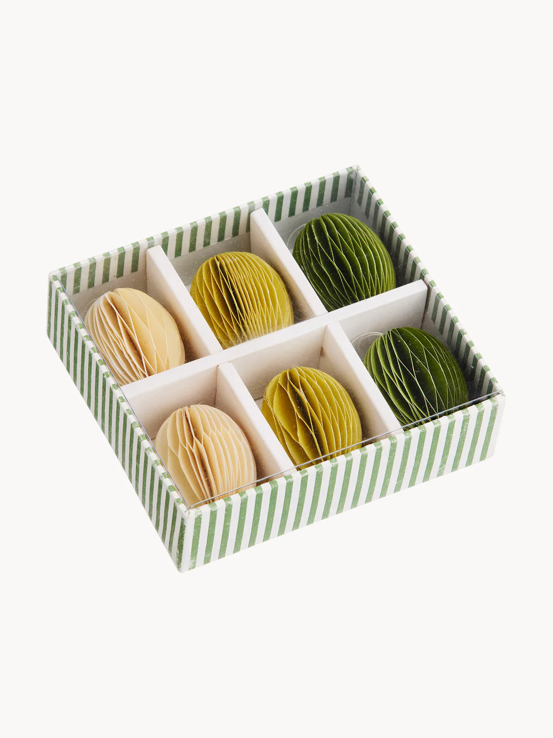 Handgefertigte Oster-Eier-Deko-Anhänger Honeycomb, 6er-Set | Westwing EU