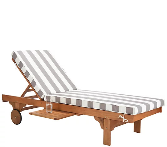 Safavieh Newport Chaise Lounge Chair with SideTable - QVC.com | QVC
