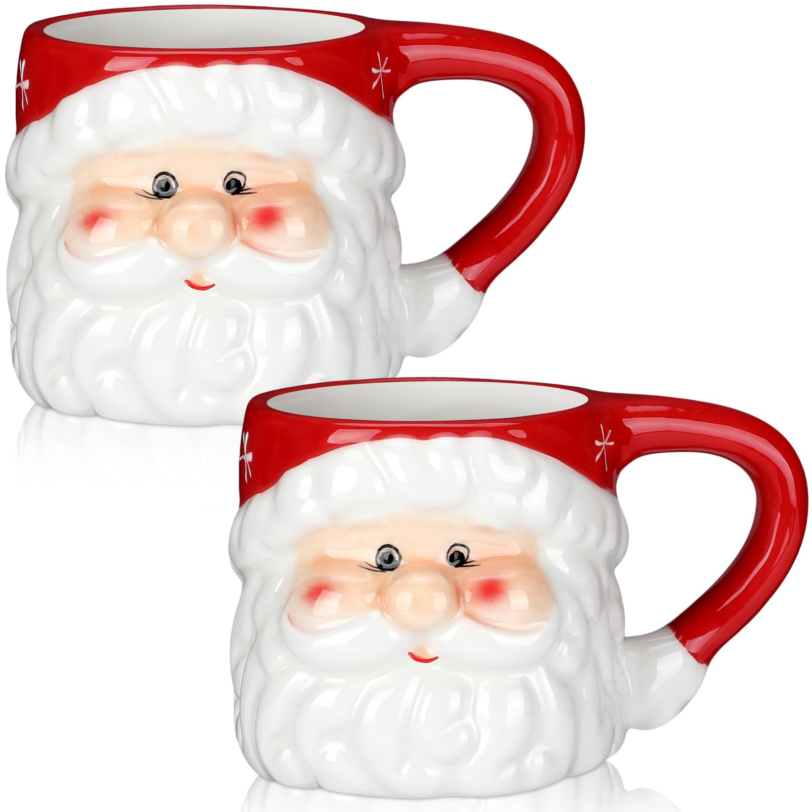 Sliner 2 Pcs Christmas Santa Coffee Mugs Vintage Santa Claus Heads Ceramic Mug Christmas Themed D... | Amazon (US)