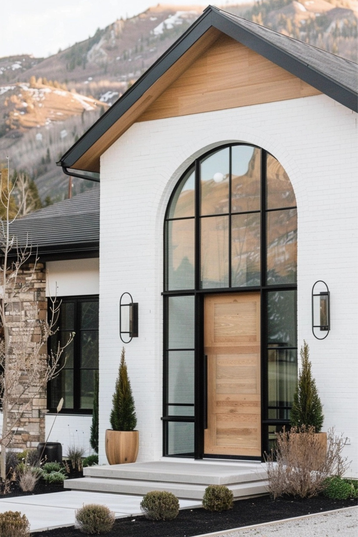 Exterior inspiration— in this Ai design we combined wood, stone & metal for an earthy, organic, modern vibe 🖤

#LTKHome #LTKSaleAlert