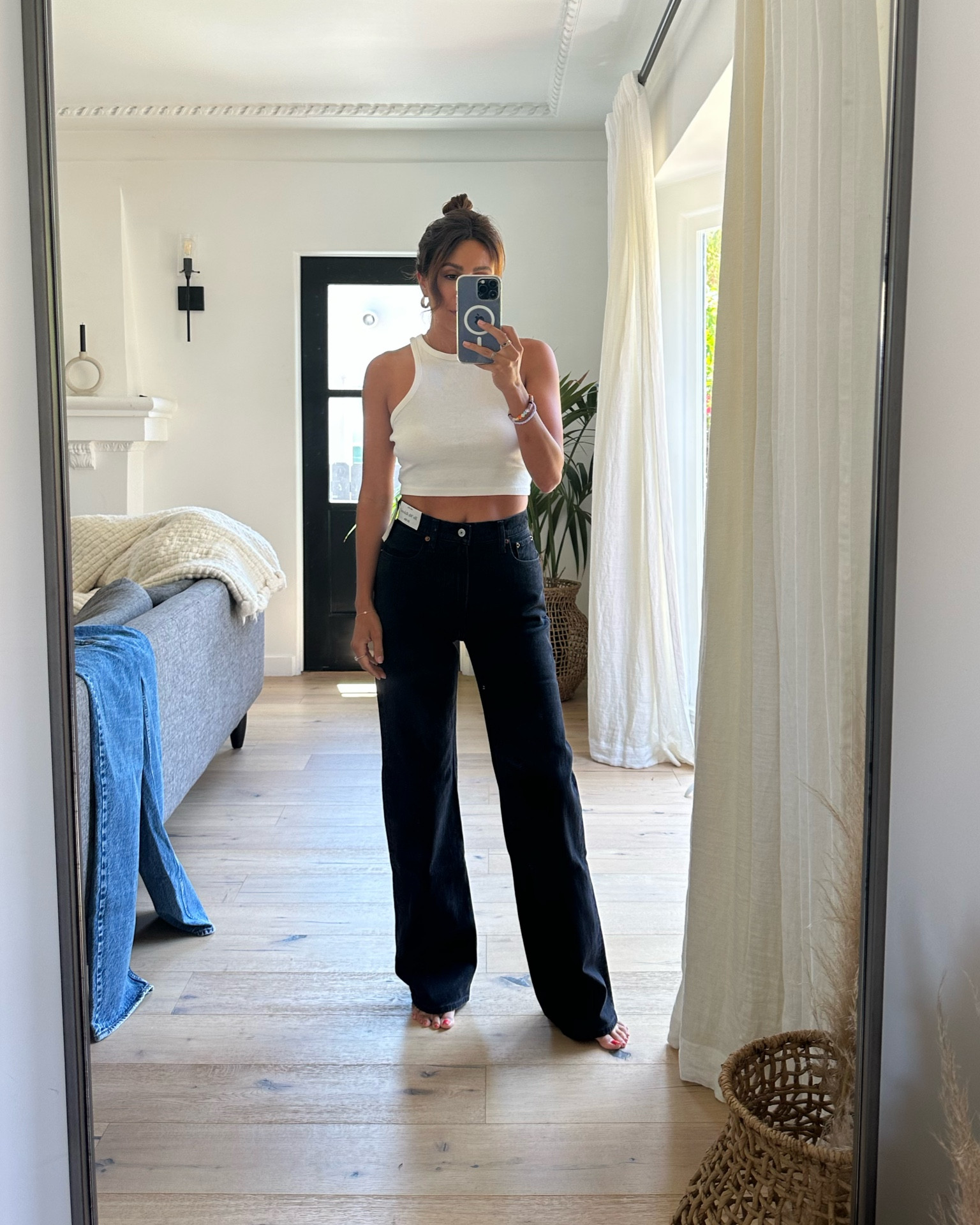 Abercrombie denim sale!  use "DENIMAF" at checkout for an additional 15%-off, which will stack on the 25%-off promo! 
 
I’m 5’3” and wearing a 24. I’m standing on my tip toes - these would be great with a little heel. 

#LTKsalealert #LTKstyletip