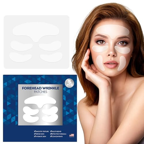 ZQJKLE Silicone Forehead Wrinkle Patches - Face Patches,5pcs Reusable Under Eye and Smile Line Patches, Anti Wrinkle Patches, Forehead & Face Wrinkles Treatment | Amazon (US)
