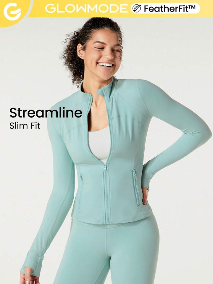GLOWMODE FeatherFit™ Streamline Performance Jacket | SHEIN