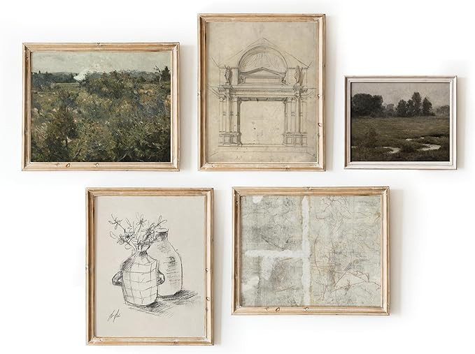 Country Art Wall Decor - Vintage French Poster, Vintage Kitchen Art, Vintage Floral Art, Floral A... | Amazon (US)