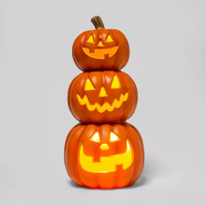 Triple Stacked Pumpkin Orange Halloween Decorative Prop - Hyde & EEK! Boutique™ | Target