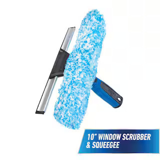10 in. 2-in-1 Window Cleaner Squeegee & Scrubber Combi | The Home Depot