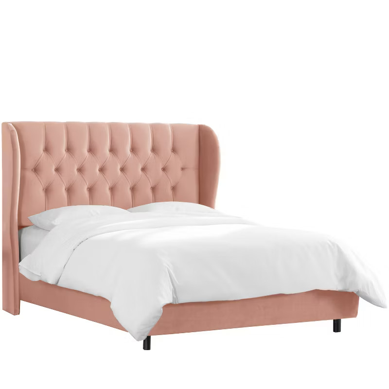 Tufted Velvet Upholstered Wingback Bed - Threshold™ | Target