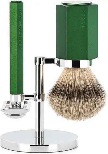 MÜHLE Hexagon Forest 3-Piece Silvertip Badger Shaving Set | Nordstrom | Nordstrom