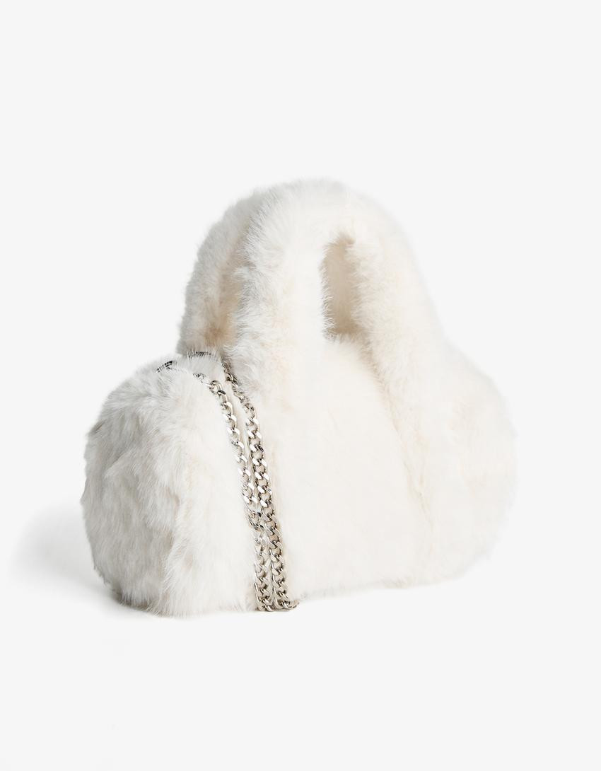 Faux fur bowling bag - Accessories - Women | Bershka GB