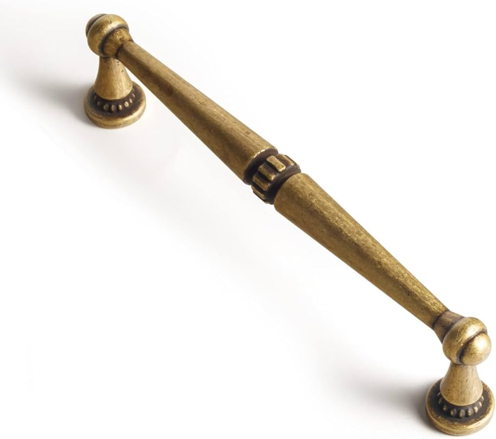 Goo-Ki 6 Pack Antique Brass Cabinet Drawer Pulls, 5-1/16"(128mm) c-c Vintage Retro Bronze Dresser... | Amazon (US)