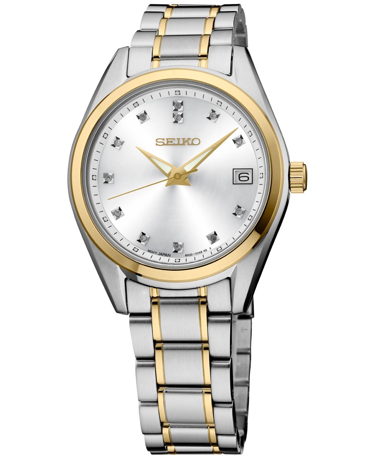 Seiko Women's Two-Tone Stainless Steel Bracelet Watch 32mm - Silver | Macy's