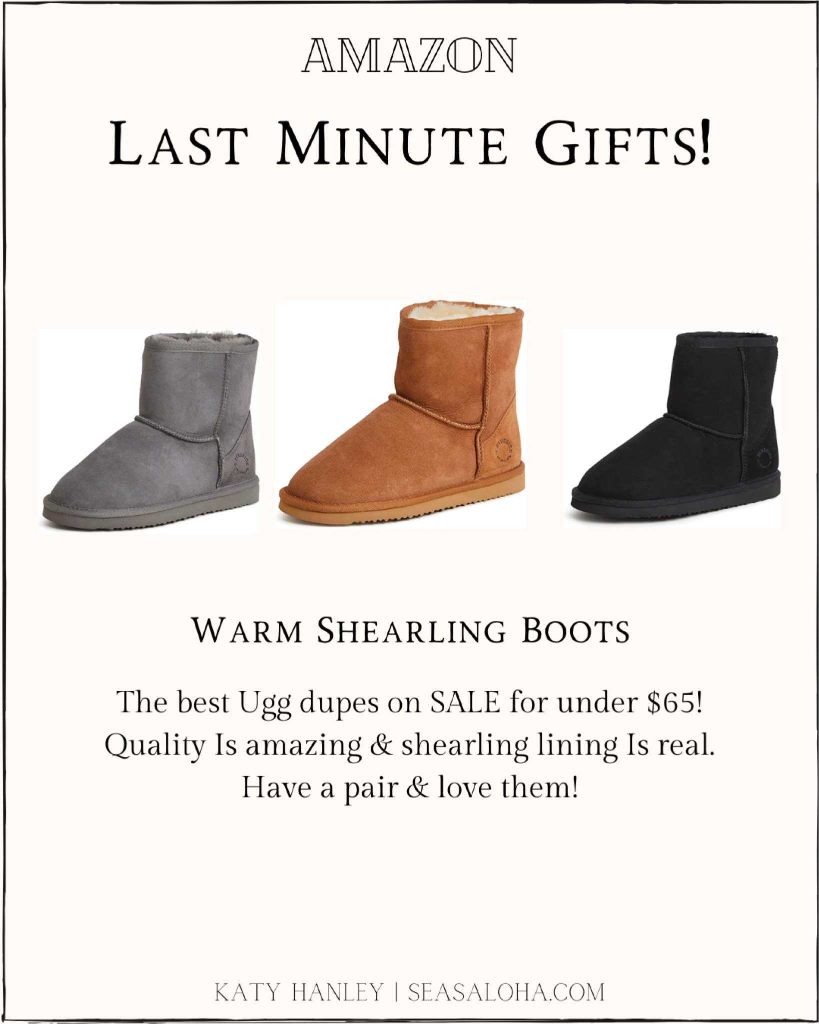 Last minute gift guide for women. Ugg boot dupes. Shearling boots. Loungewear. Slippers. Winter style. Gift ideas. Amazon find. 

#LTKshoecrush #LTKGiftGuide #LTKsalealert