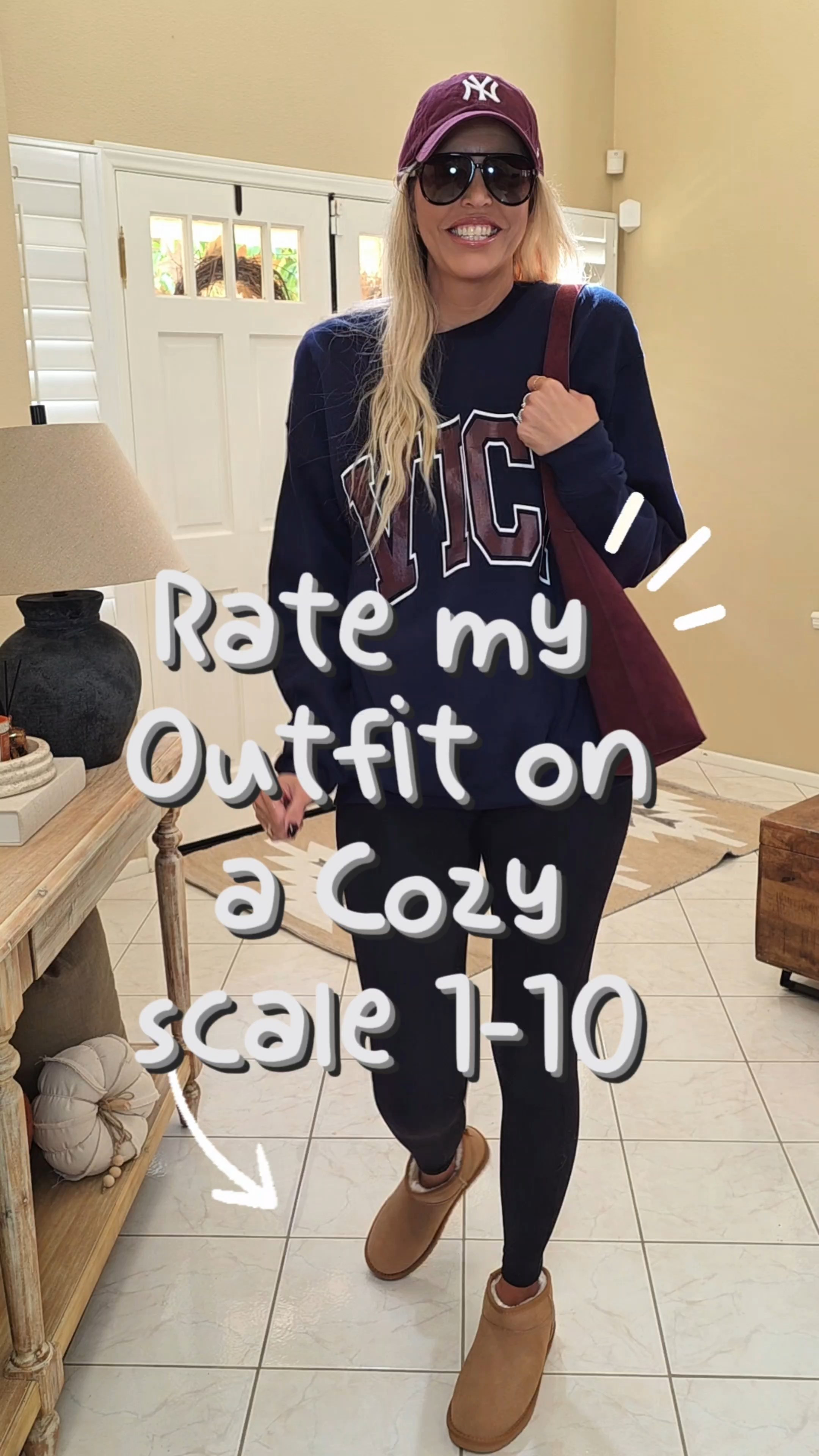 It's finally chilly and I couldn't wait to put on this cute fit! I'm in the S/M sweatshirt and the small leggings 31" the booties run true to size. I'm in a 9. For size reference I'm 5'11 145lbs 

#LTKOver40 #LTKFindsUnder50 #LTKTall