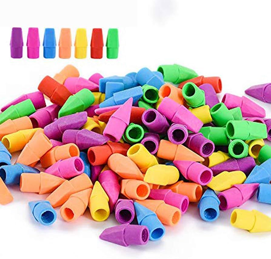 Sooez 120 Pack Pencil Erasers, Pencil Top Erasers Cap Erasers Eraser Tops Pencil Eraser Toppers E... | Amazon (US)
