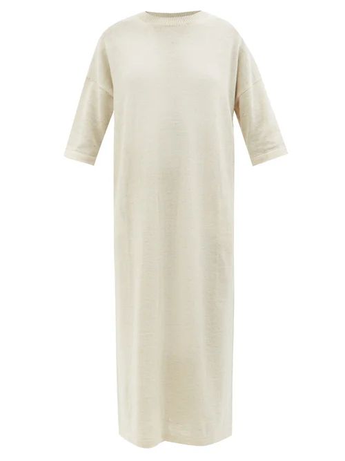 Lauren Manoogian - Facil Alpaca-blend T-shirt Dress - Womens - Light Beige | Matches (US)