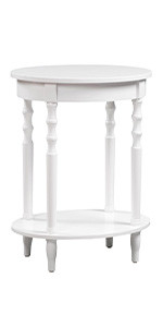 Convenience Concepts Palm Beach Spindle 17.75" Traditional Round End Living Room, Turned Solid Wo... | Amazon (US)