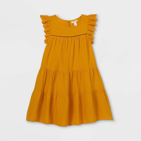 Girls' Tiered Gauze Dress - Cat & Jack™ | Target