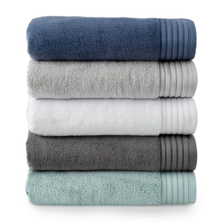 Allswell Egyptian Cotton Bath Towel, 6-Piece Set, Harbor Mist - Walmart.com | Walmart (US)