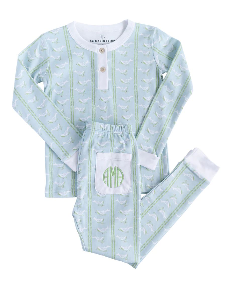 Dove Print Pima Cotton Pajama Set | Smockingbird Kids