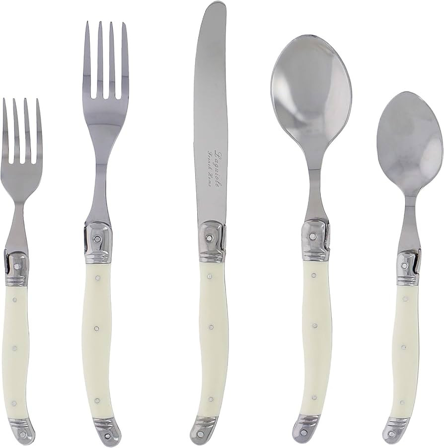 French Home Laguiole 20 Piece Flatware Set – Stainless Steel Flatware Set for 4 – Luxurious I... | Amazon (US)
