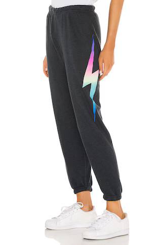 Aviator Nation Bolt Sweatpants in Rainbow Pink from Revolve.com | Revolve Clothing (Global)