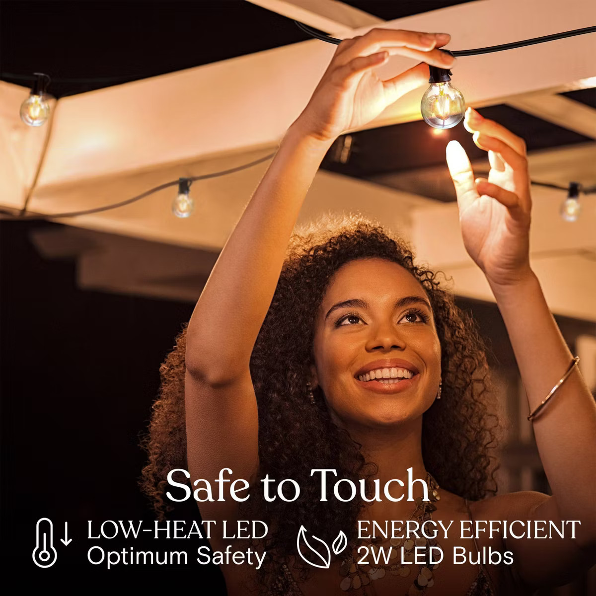 Brightech 12-Light LED Ambience Pro 1W 26ft 2700K G40 Indoor Outdoor Plug-in Orb and Globe String... | Target