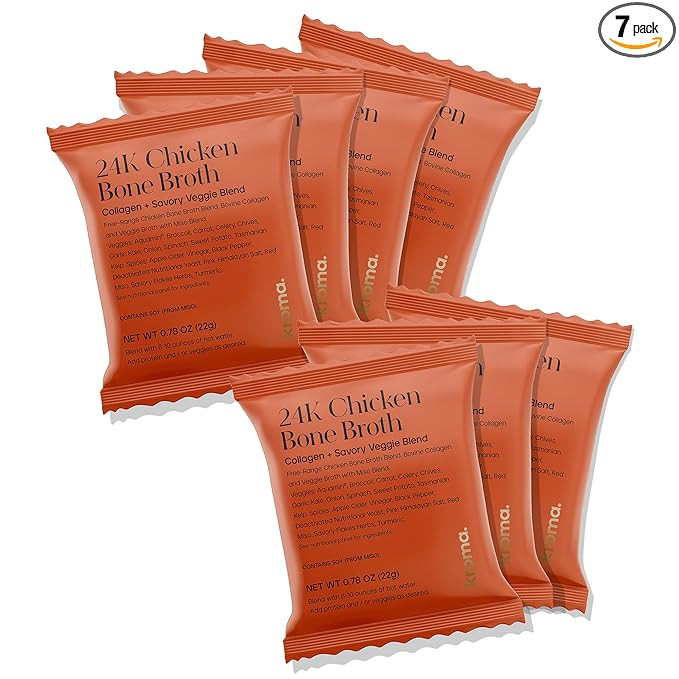 Kroma Premium Chicken Bone Broth, Dairy & Gluten Free Powder Mix with Collagen, Protein, Turmeric... | Amazon (US)