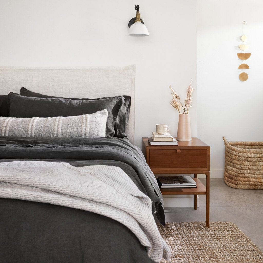 Oversized Lumbar Pillow with Textured Stripes | The Citizenry | The Citizenry