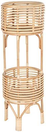 KOUBOO Rattan Indoor Two-Tier Plant Stand, Natural Planter, Large, Brown | Amazon (US)