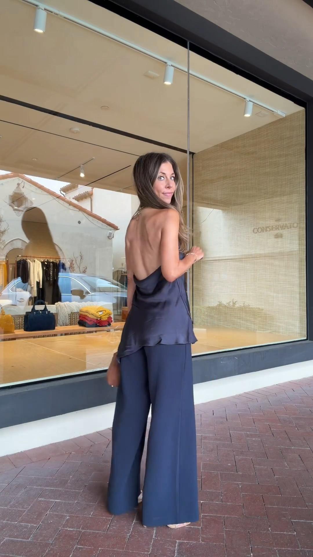 Love a chic monochromatic fit! Size small Aritzia lodge pants - I have in 4 colors!!! Zara halter top linked similar. Amazon bag  


#LTKNYFW #LTKdayinmylife #LTKootd