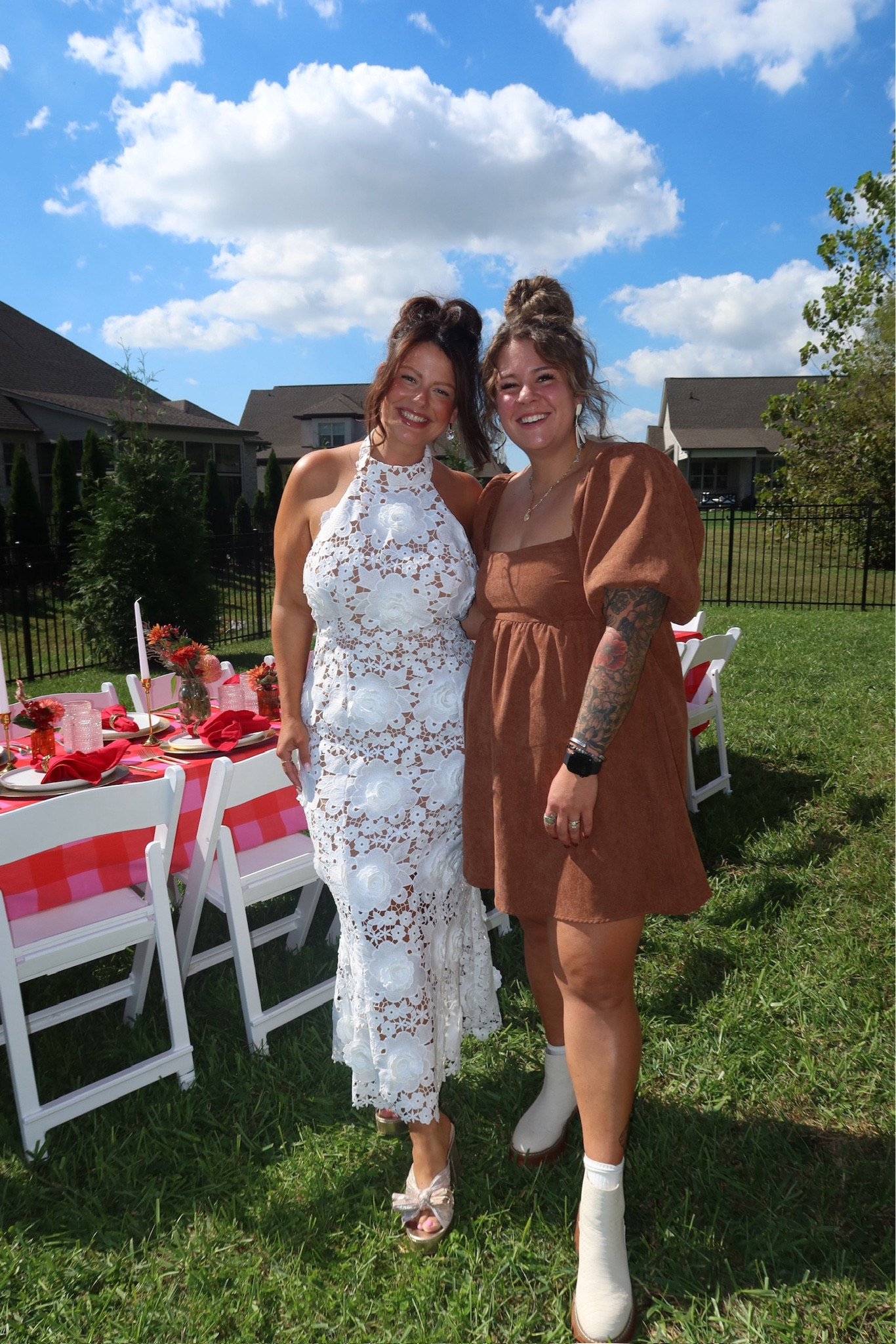 Bridal shower for my girl! My dress is old from Francesca’s but tried to link similar. Her dress is revolve! 

Bridal shower // fall shower // midsize // fall outfit // bridal 