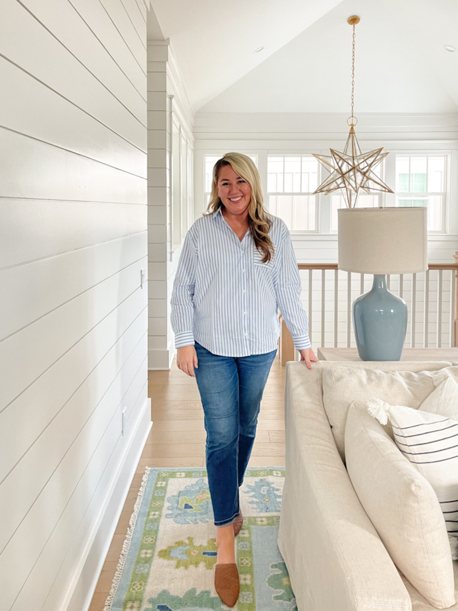 I’m loving these latest fall fashion finds I found on @walmart! #walmartpartner 🍂 The first find is this chic, crisp striped button-up that comes in a handful of colors. I love the longer length and there hidden clear snap that’s the perfect solution to the awkward height of those other two buttons (we all know the ones)! I’m wearing my favorite under $18 jeans and the cutest woven slides (I sized up in these based upon reviews - everything else fits true to size). The cutest additions to your fall wardrobe!

#walmartfashion #liketkit @walmartfashion fall outfit ideas, work outfit ideas, #ltkover40 #ltkmidsize #ltkfindsunder50 #ltkfindsunder100 #ltkstyletip #ltksalealert #ltkseasonal #ltkshoecrush #ltkworkeear


#LTKfindsunder50 #LTKover40 #LTKSeasonal