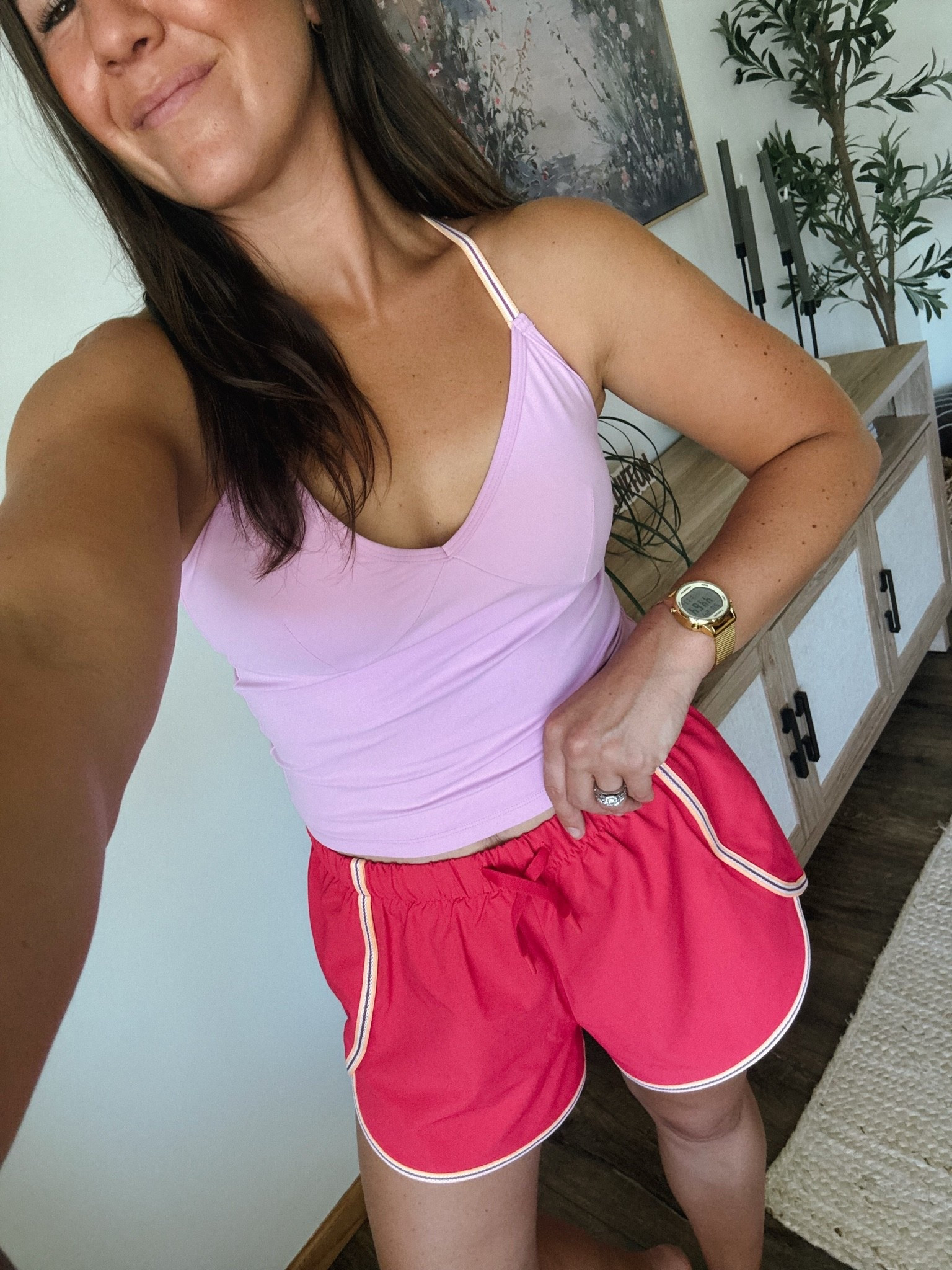Perfect workout tank & shorts. I own in 2 colors each! Love the wide leg fit of the shorts

Small shorts
Medium tank

Target style

#LTKmomlife #LTKootd #LTKfitnessgoals