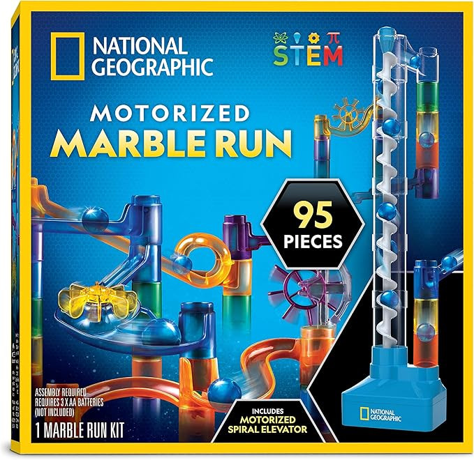 National Geographic Marble Run with Motorized Elevator - 95-Piece Marble Maze Kit with Motorized ... | Amazon (US)