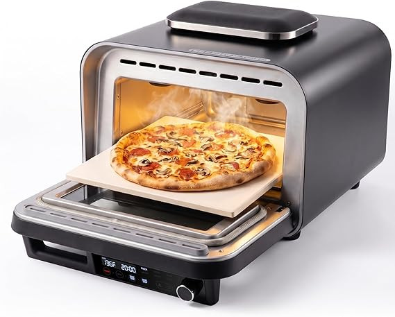 Electric Pizza Oven Countertop, 6-in-1 Pizza Oven Air Fryer Combo, Heats Up to 750°F, 1800W High... | Amazon (US)