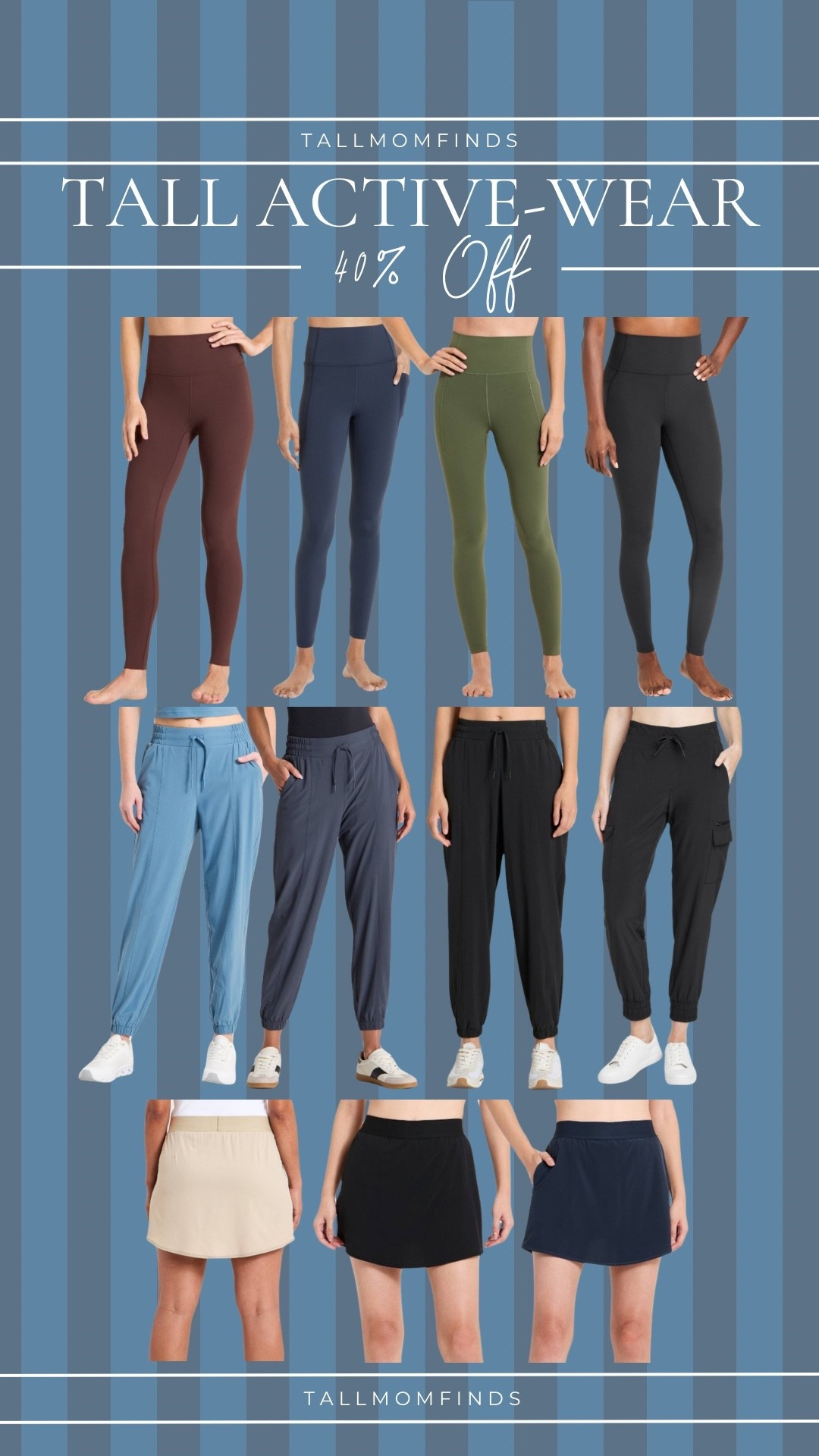Tall girl activewear just got better! 

40% off your favorite long-length bottoms made to actually fit—no awkward ankles, just flattering, comfy, and ready for anything from workouts to errands.

leggings, joggers, athletic skirts, tall activewear, long inseam, gym outfits, workout clothes, women’s active bottoms

#LTKActive #LTKTall #LTKSaleAlert