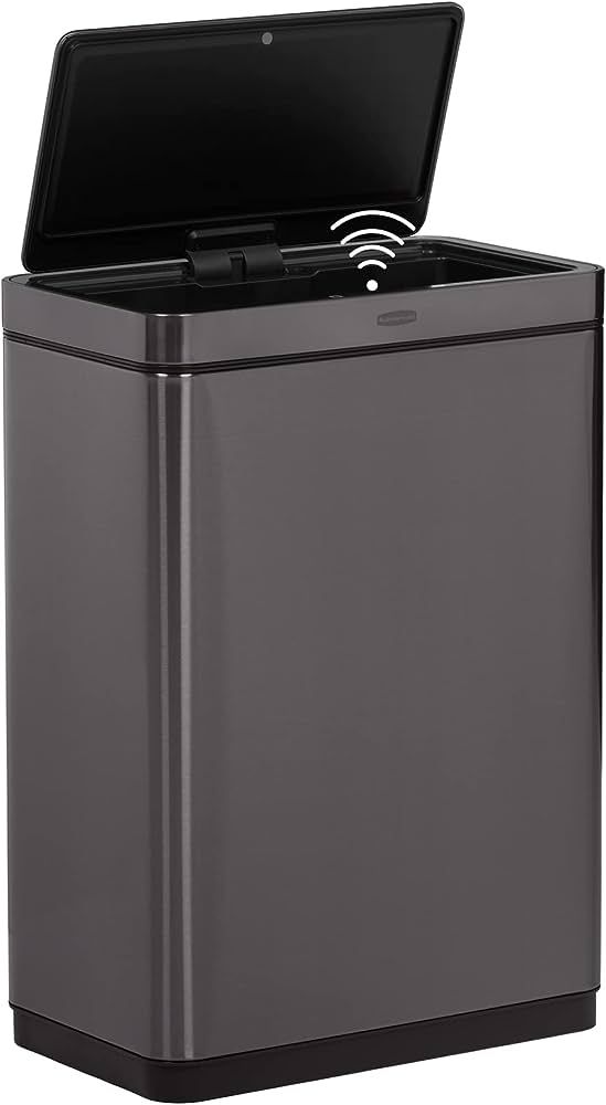 Rubbermaid Elite Stainless Steel Sensor Trash Can for Home and Kitchen, Batteries Included, 12.4 ... | Amazon (US)